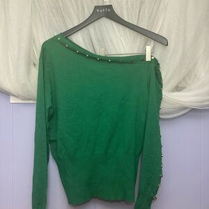 Liu Jo off shoulder Green Sweater